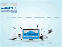 Tablet Screenshot of monumentmortgage.com